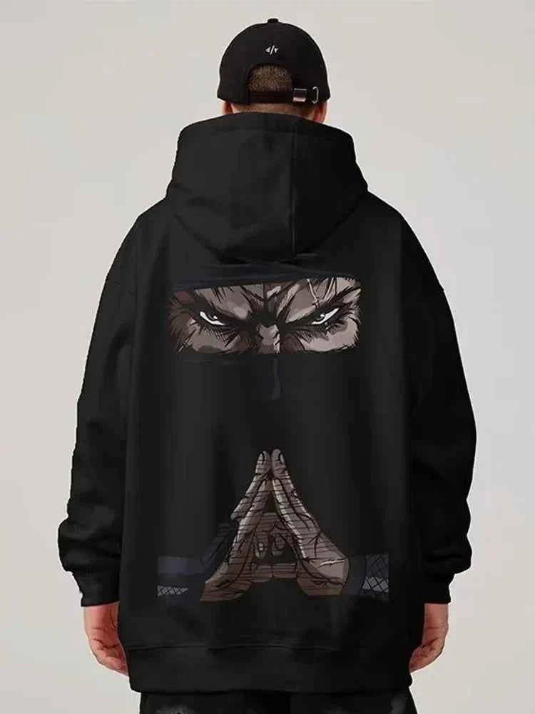 Vibrant Ninja Mudra Graphic Printed Hoodie