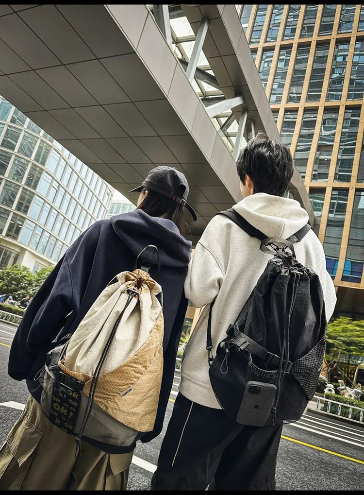 Two Tone Drawstring Backpack