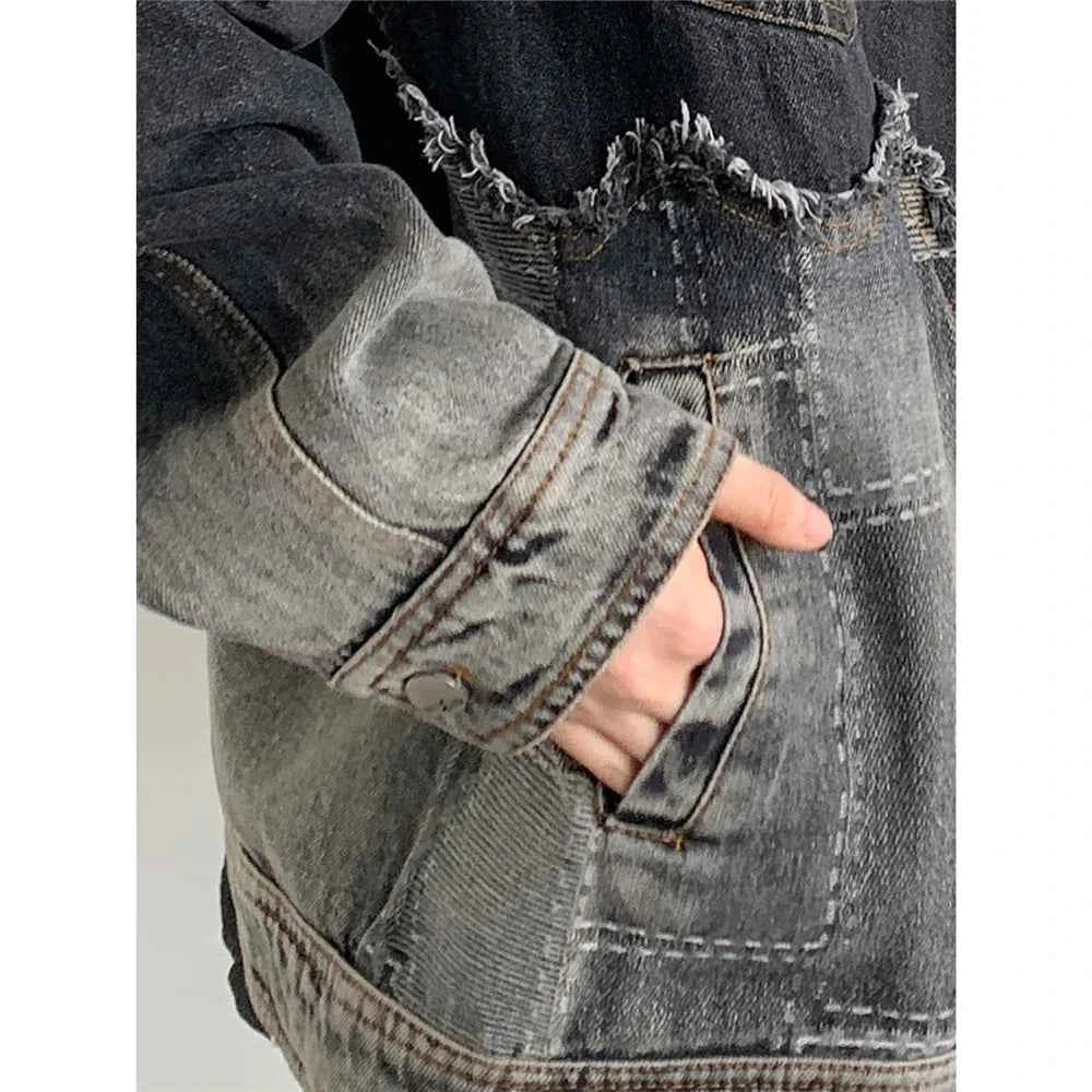 High-Quality Vintage Washed Denim Jacket