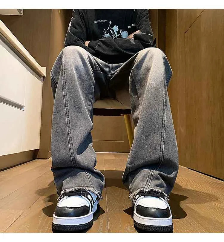 Men's Trendy Streetwear Zipper Denim Jeans