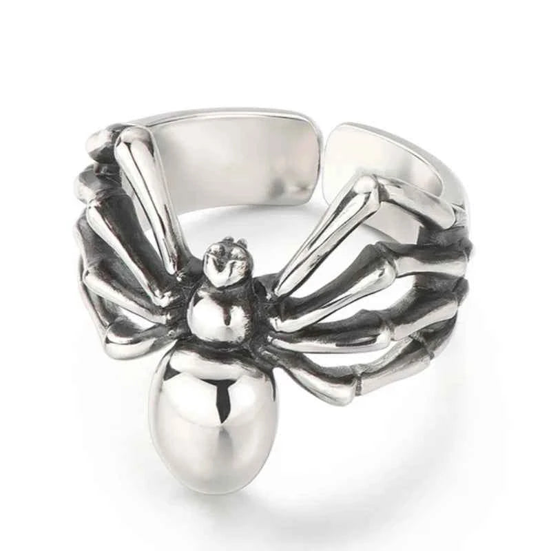Gothic Adjustable Spider Animal Punk Ring