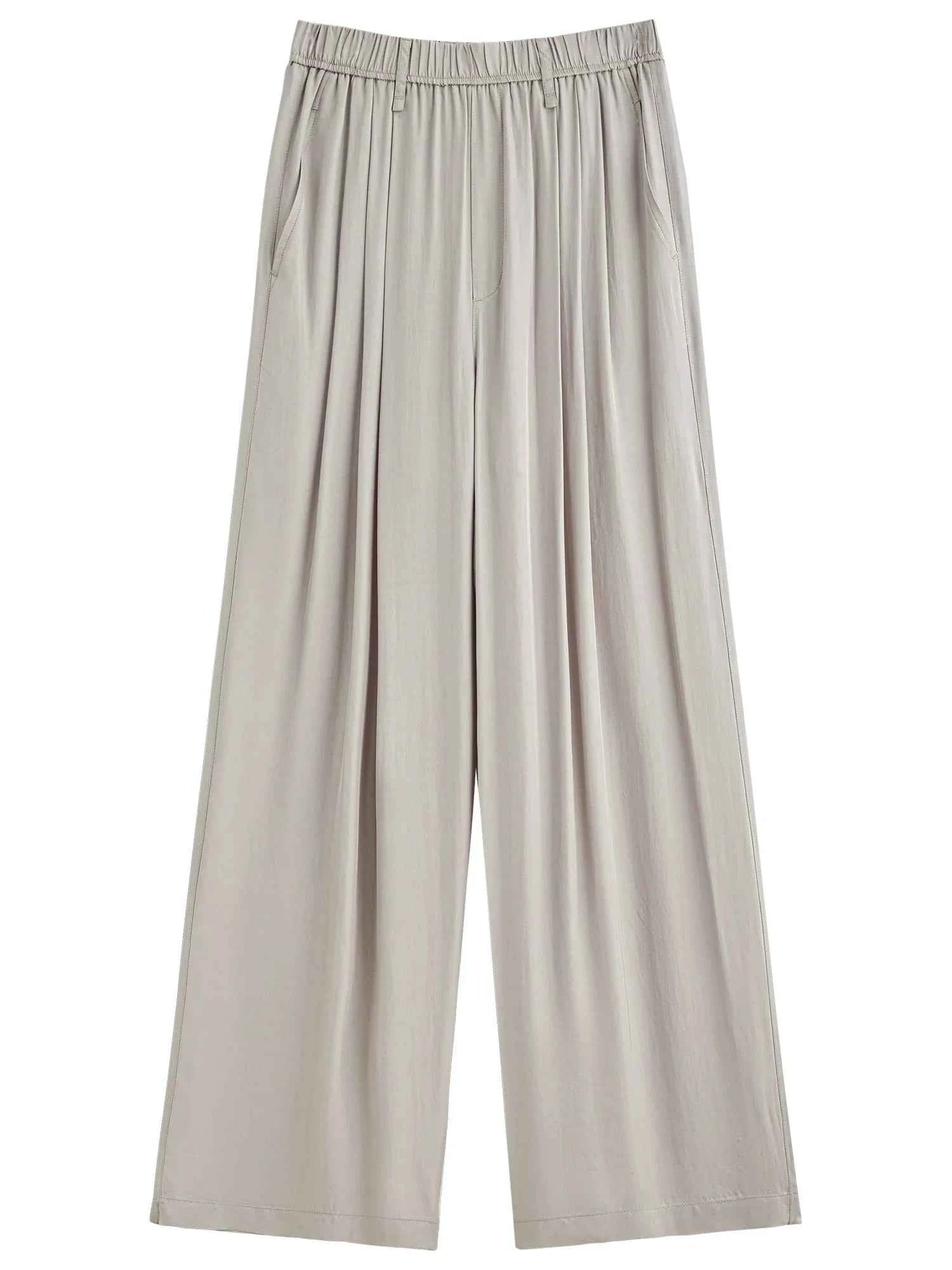 Premium Acetate Wide Leg Summer Pants