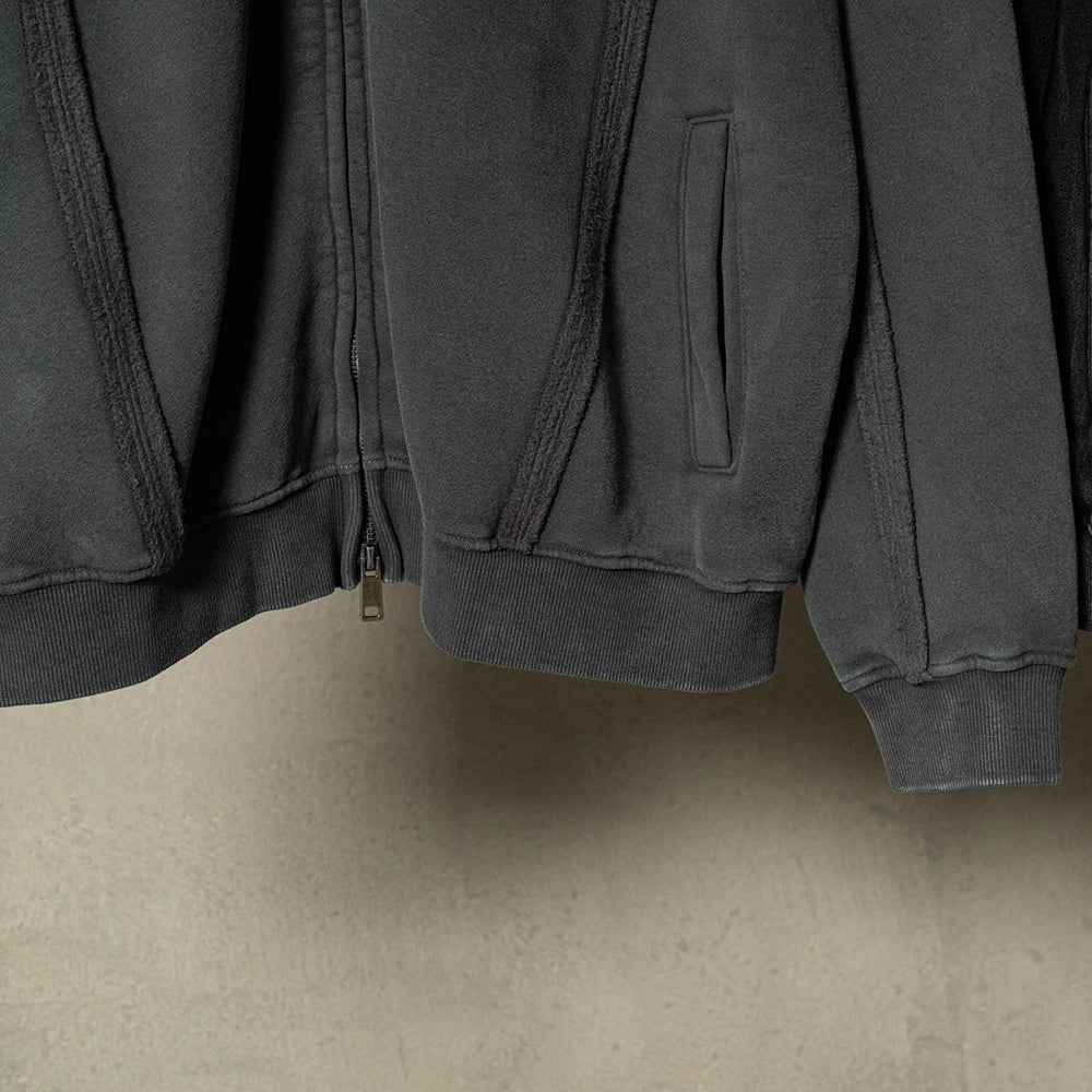 Vintage Retro Fleece Zip-Up Sweatshirt