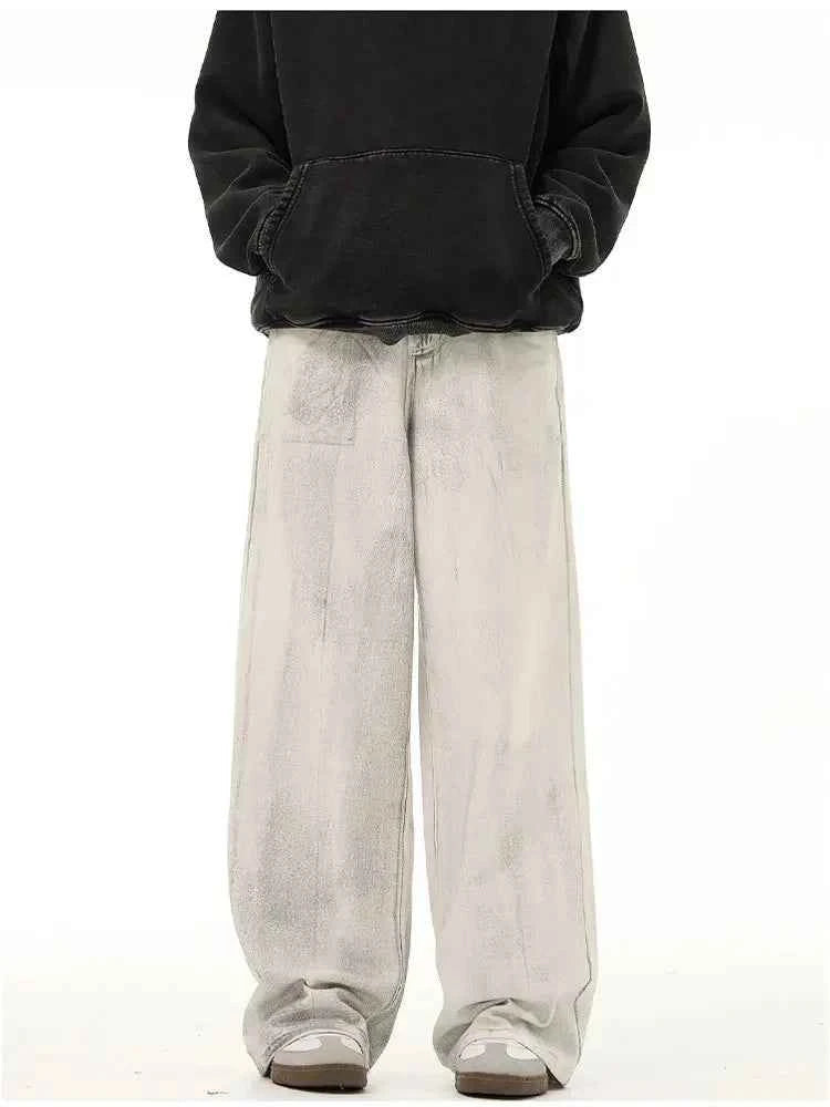 Retro Distressed Loose Droopy Jeans