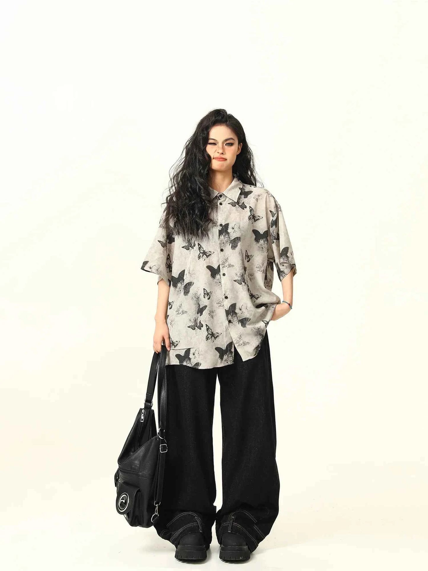 Women Butterfly Print Casual Shirt