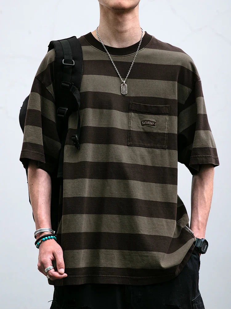 Saturday Striped Cotton T-Shirt