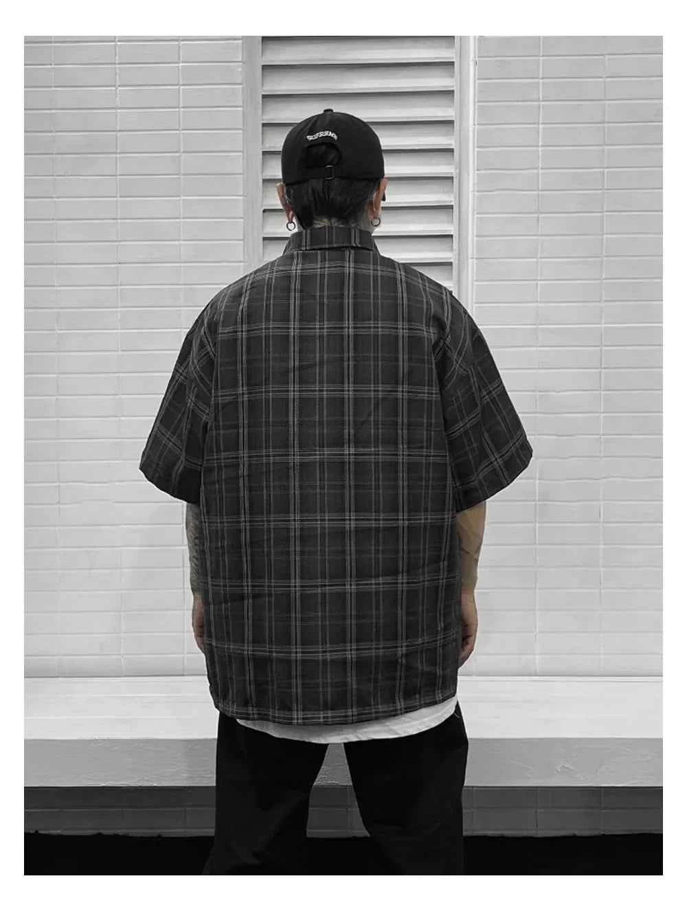 Plush Chicano Safari Plaid Short Sleeve Shirt