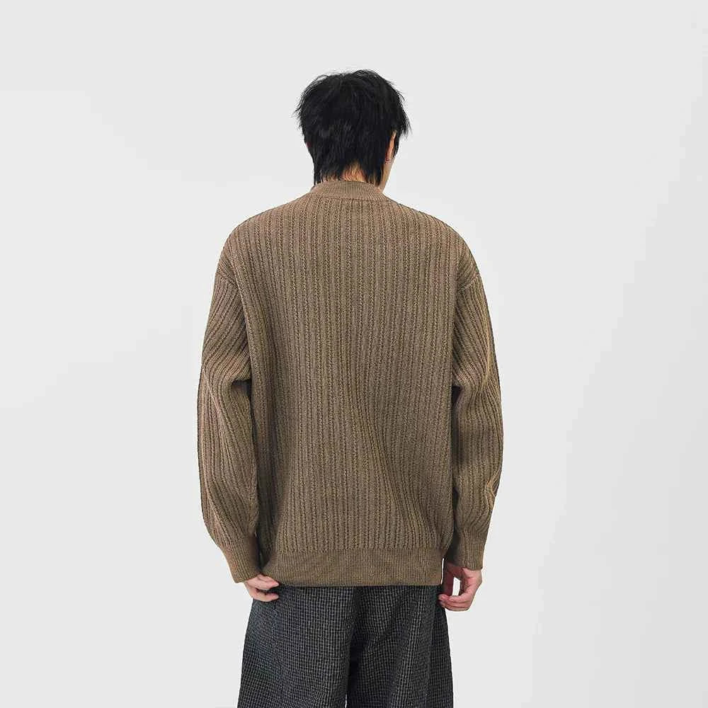 Cozy Ribbed Solid Color Mock Neck Sweater