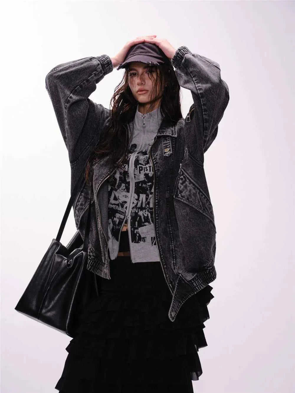 Versatile Streetwear Oversized Hip Hop Denim Jacket