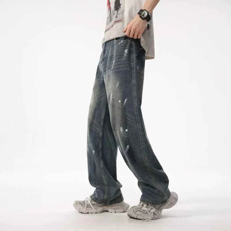 High Quality Loose Graffiti Straight Jeans