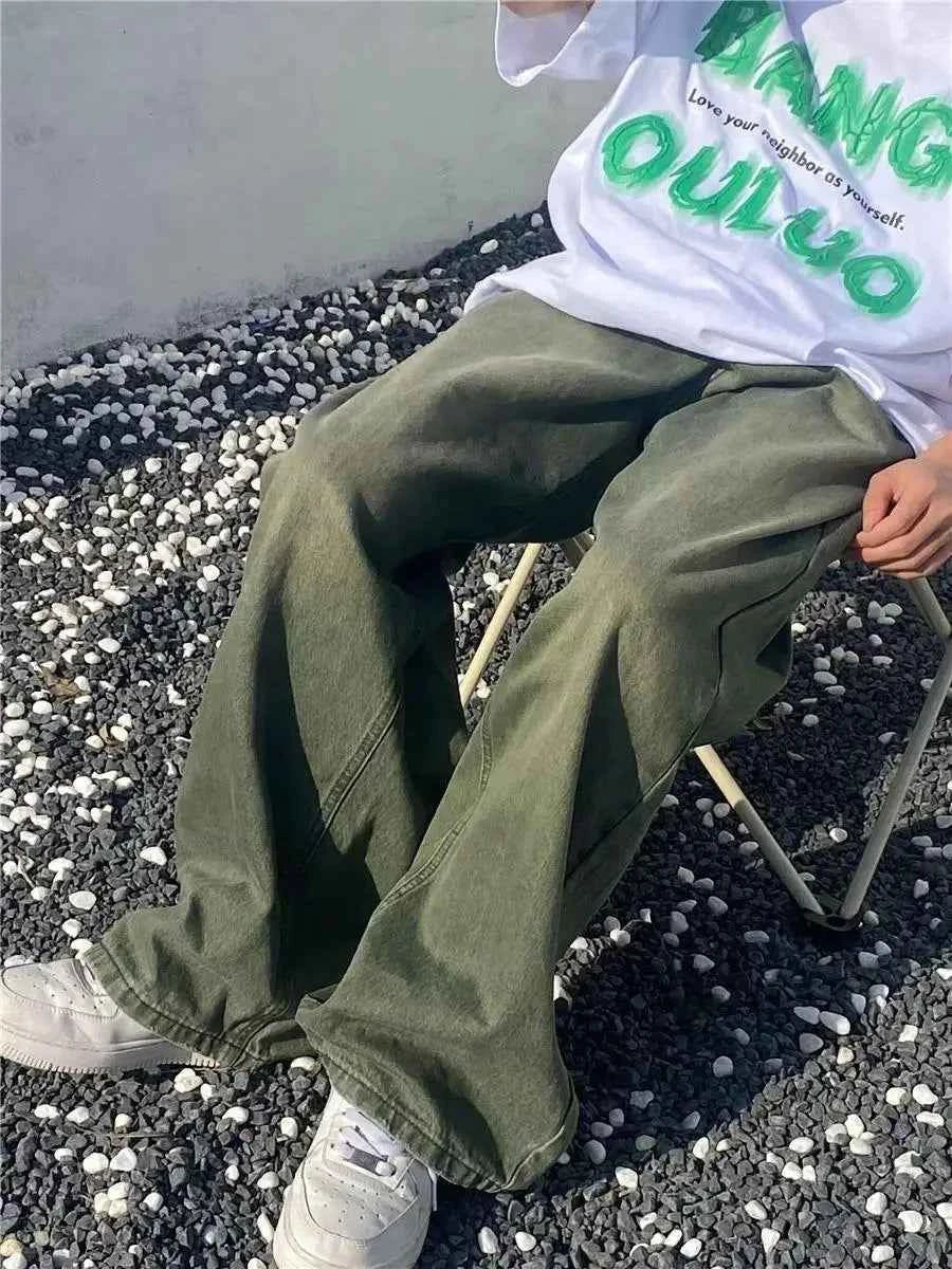 Versatile Hip Hop Casual Wash Gradient Jeans