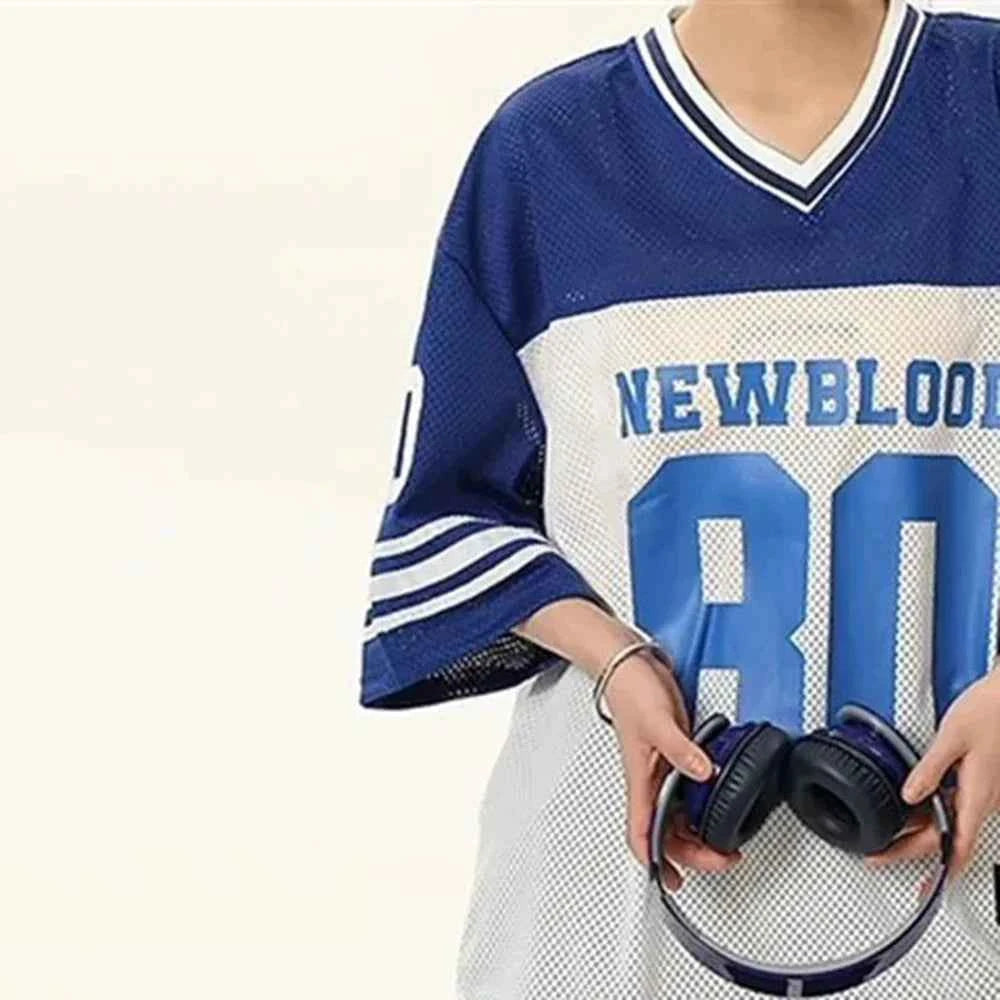Breathable Retro Mesh Short-Sleeved T-Shirt