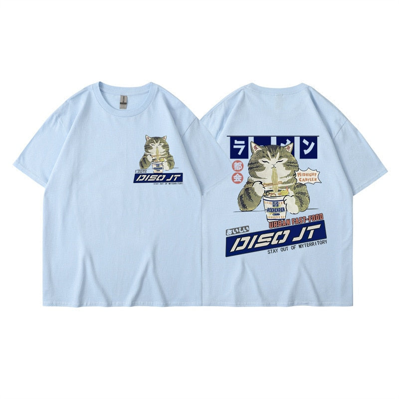 Midnight Canteen Cat Graphic T-Shirt