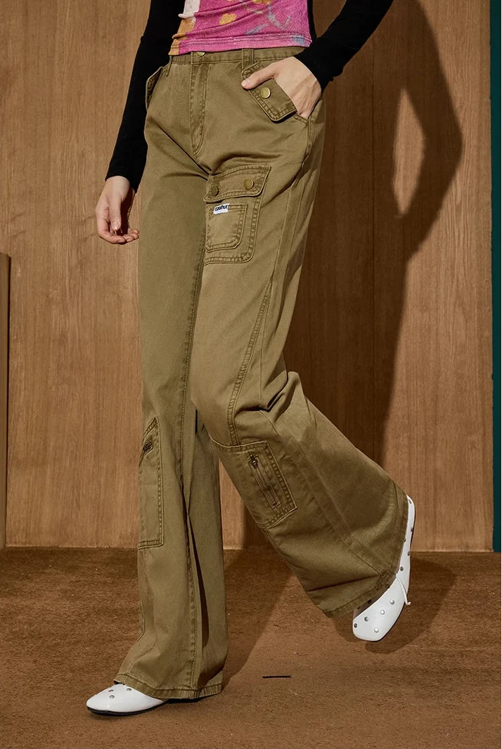 Chic American Workwear Flared High Jeans - Luxuryurbanwear