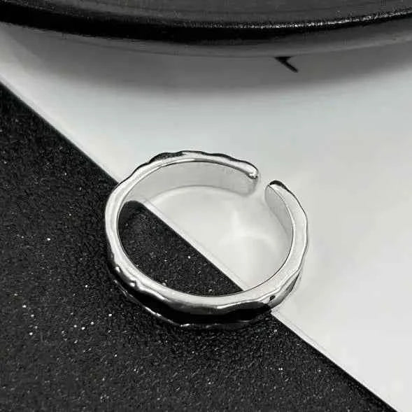 Simple Black Glaze Open Rings