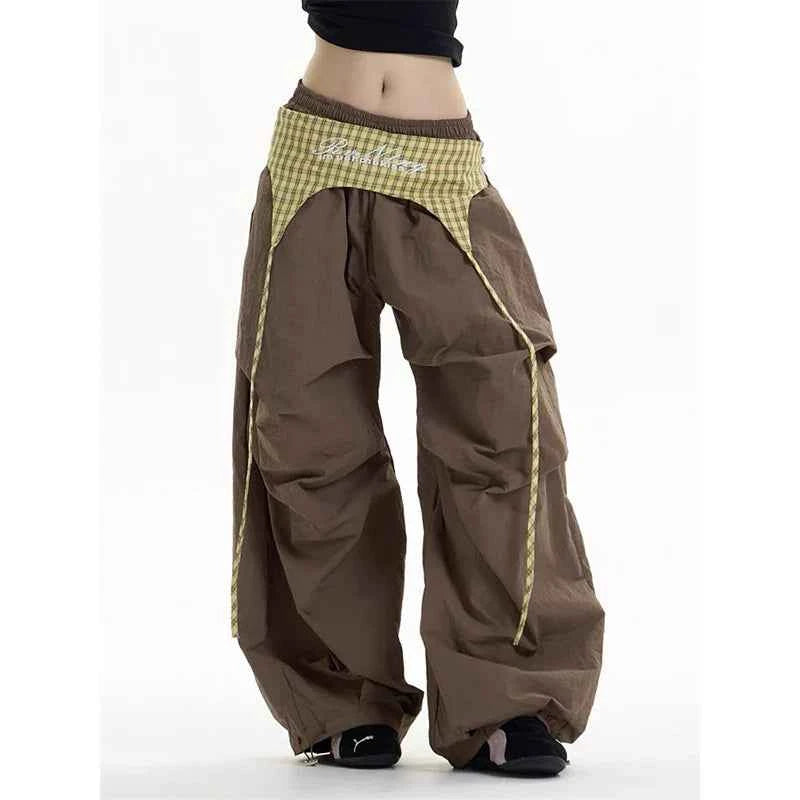 Oversized Hip Hop 2000s Style Parachute Cargo Pants