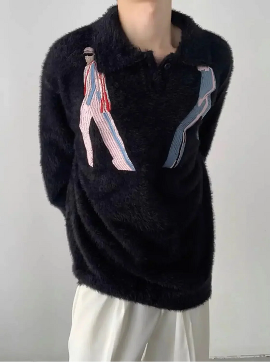 Cozy Embroidered Mink Down Jumper Sweater - Luxuryurbanwear