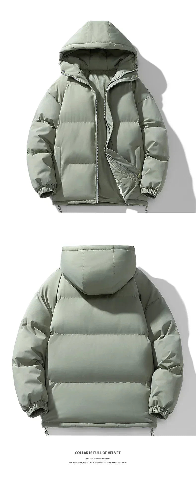 Solid Color Bubble Jacket