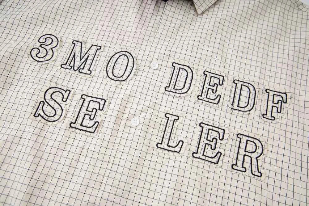 Retro Plaid Embroidered With Tie Long Sleeve Shirt