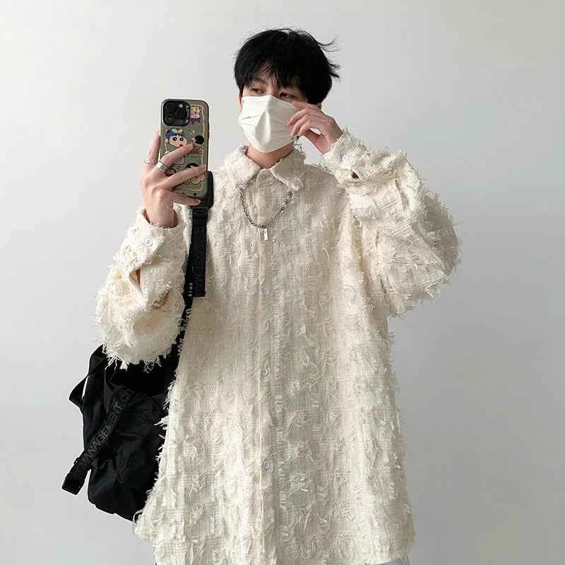 Streetwear High Quality Personality Thick Tassel Shirt