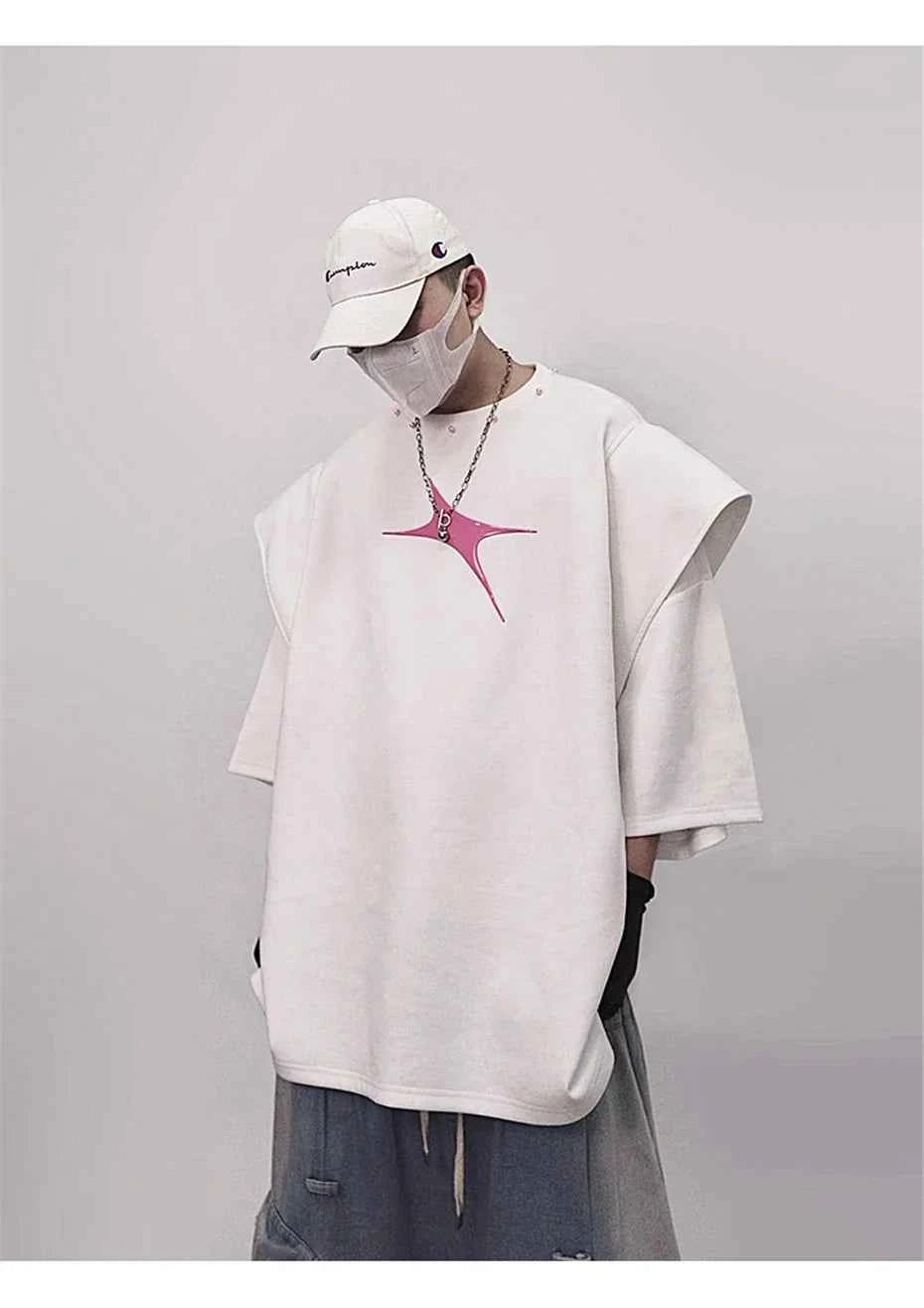 Streetwear Stars Print Graphic T-Shirt