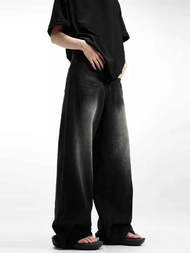 Retro Cool Whiskers Black Washed Jeans