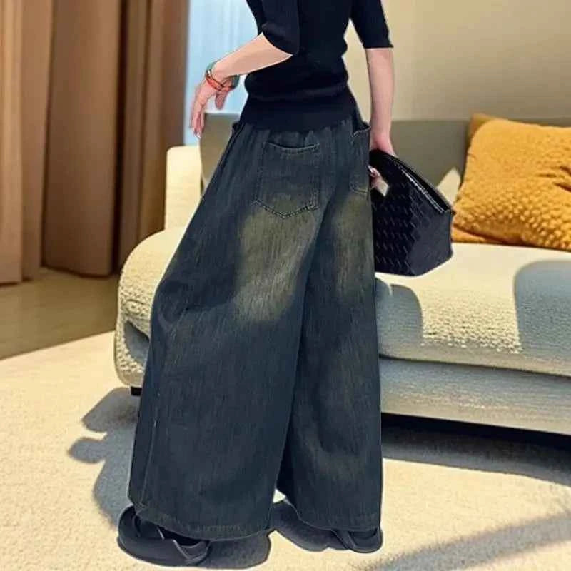 Vintage Chinese Style Peacock Embroidery Jeans