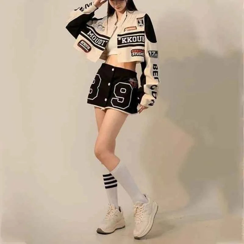 Autumn Streetwear Vintage Varsity Bomber Jacket