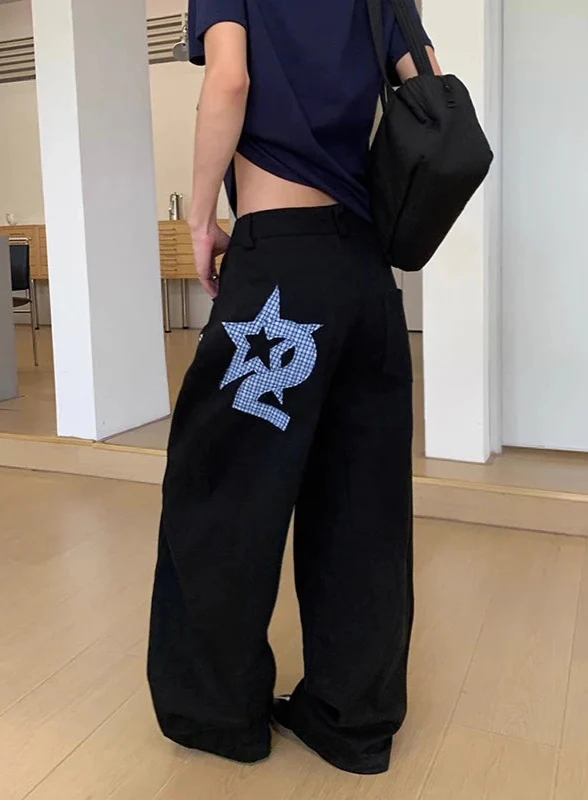 Elevated Y2K Embroidered Retro Denim Boyfriend Jeans - Luxuryurbanwear