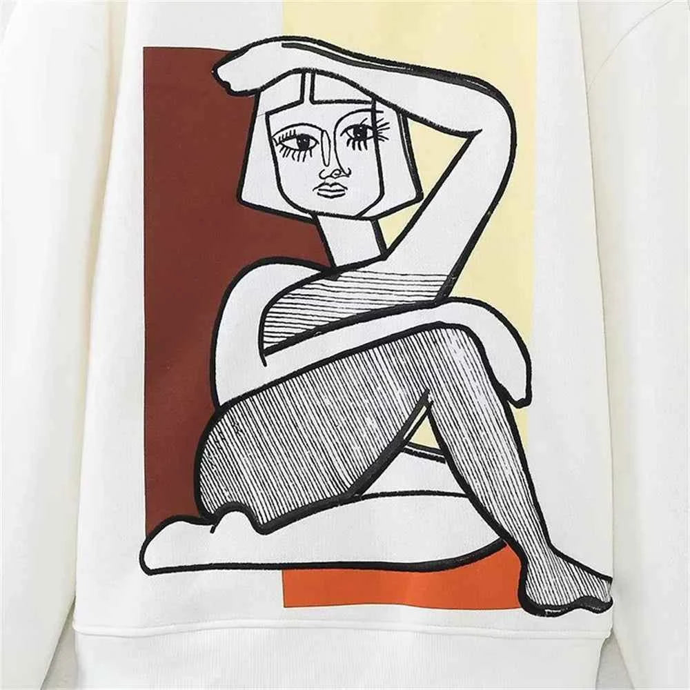 Winter Versatile Embroidered Round Neck Sweatshirt