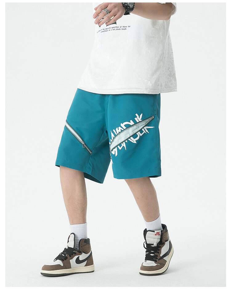 Y2K Centered Zipper Style Shorts