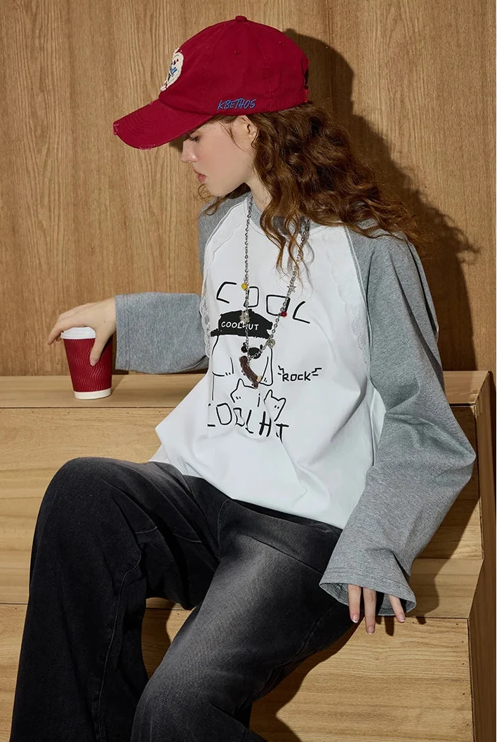 Sweet Y2K Graphic Long Sleeve T-Shirt - Luxuryurbanwear