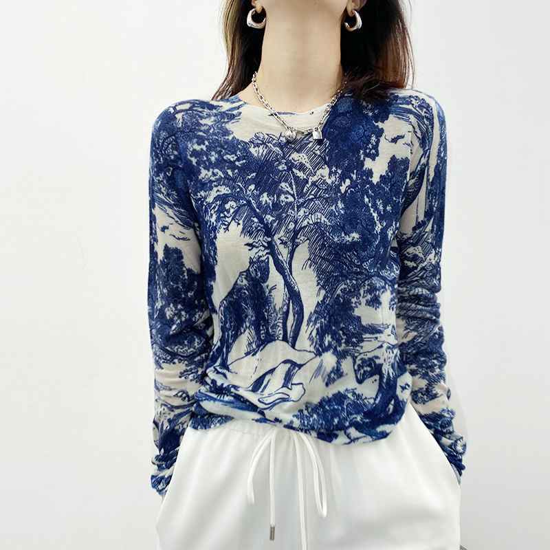 Women Trendy Elegant Floral O-Neck T-Shirt
