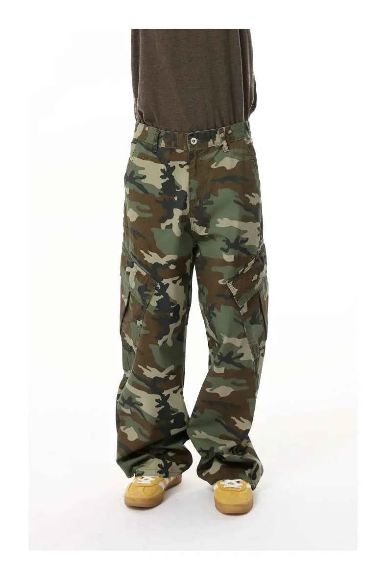 Youthful Retro Camo Loose Fit Jeans