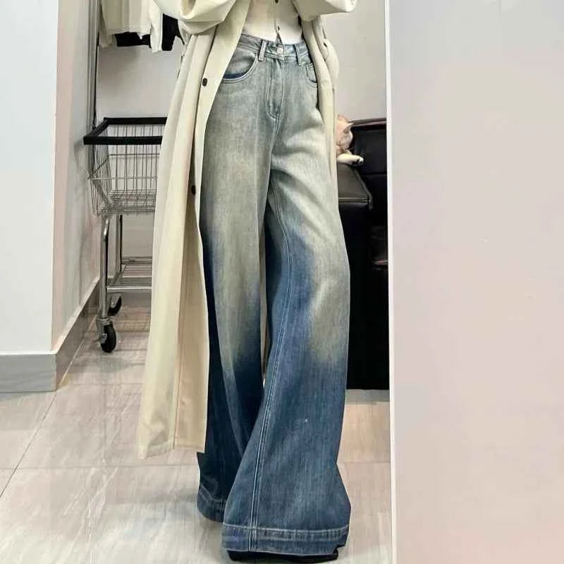 Y2K American Style Patchwork Denim Jeans