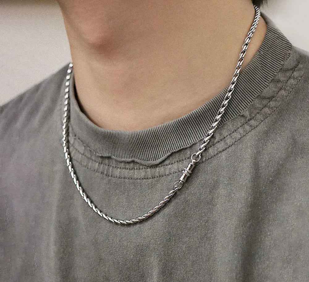 Trendy Magnetic Buckle Sweater Chain Necklace