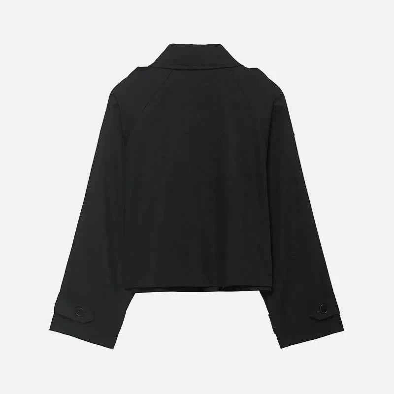 Chic Double Breasted Retro Trench Jacket