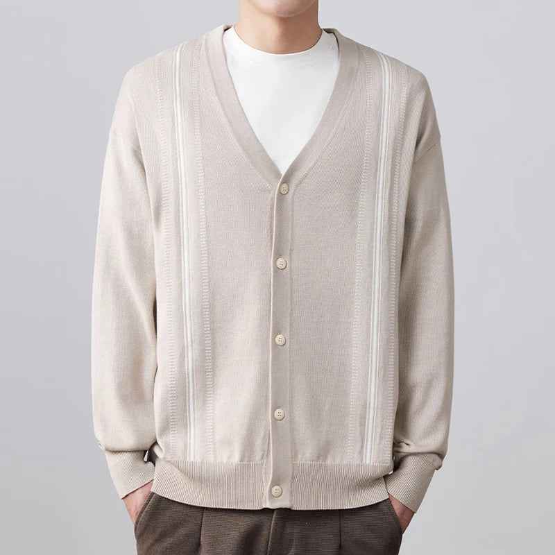Retro Korean Style Patchwork Long Sleeve Cardigan