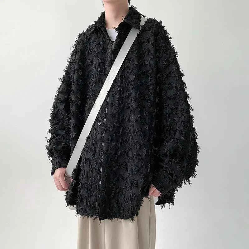 Streetwear High Quality Personality Thick Tassel Shirt
