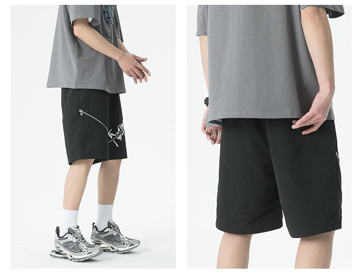 Y2K Centered Zipper Style Shorts