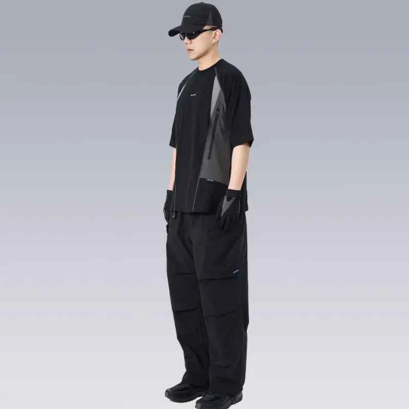 Techwear Punk Style Deconstructed Patchwork T-Shirt