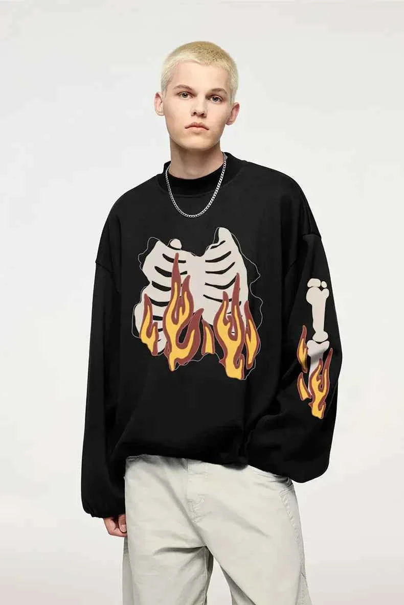 Sweat Flaming Skeleton