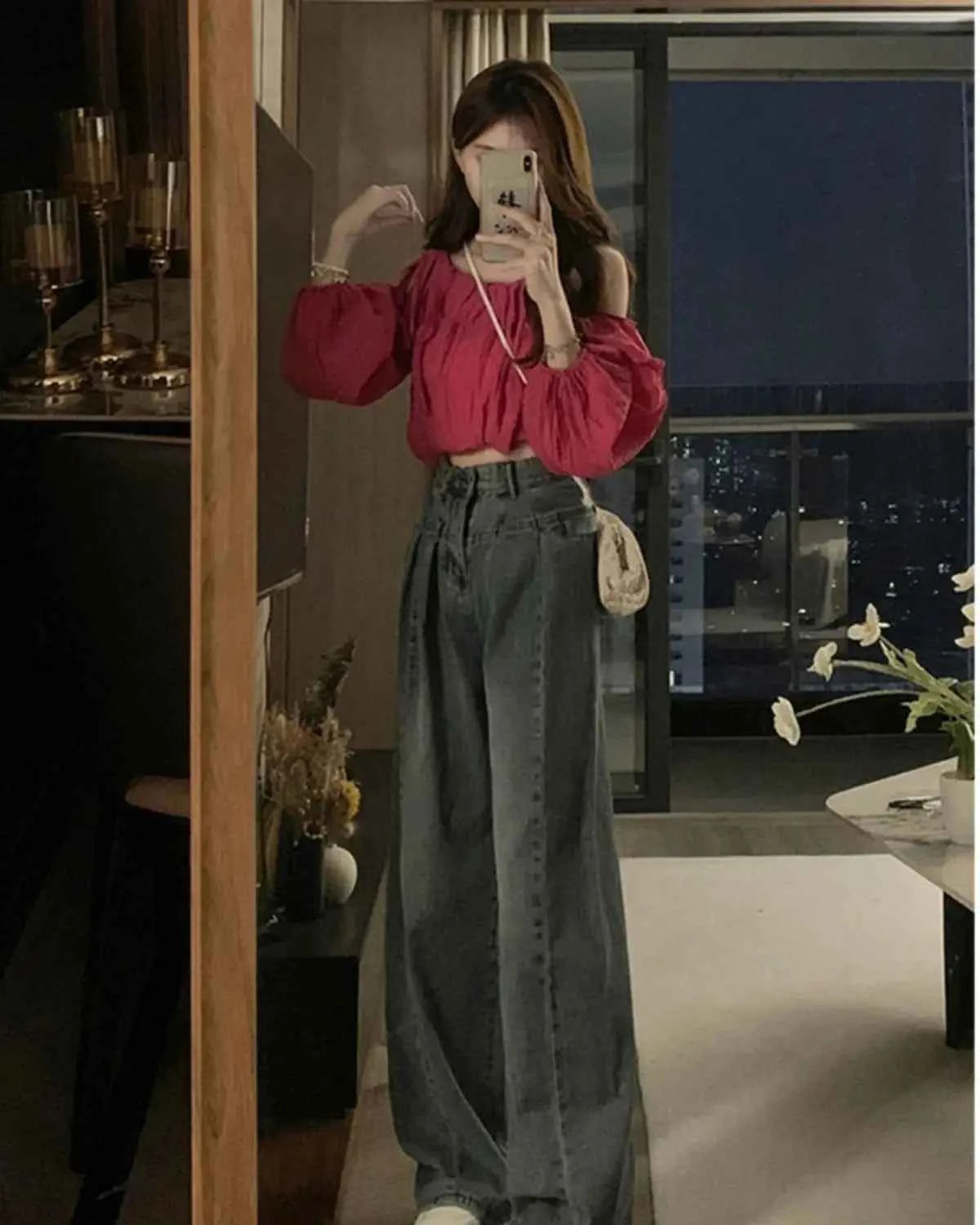 Vintage High Waist Black Emo Jeans
