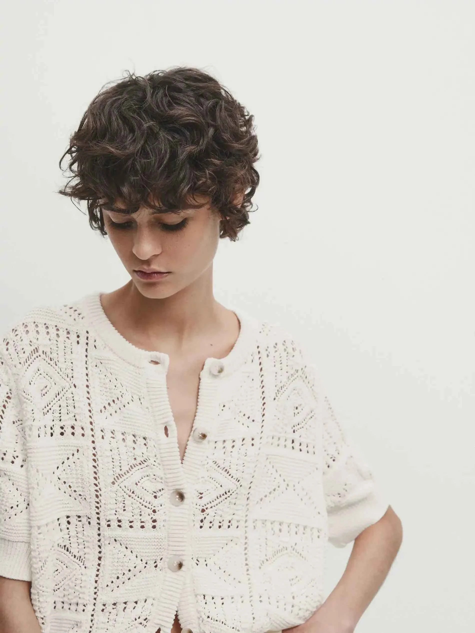Ethereal French Romantic Hollow Out Cardigan