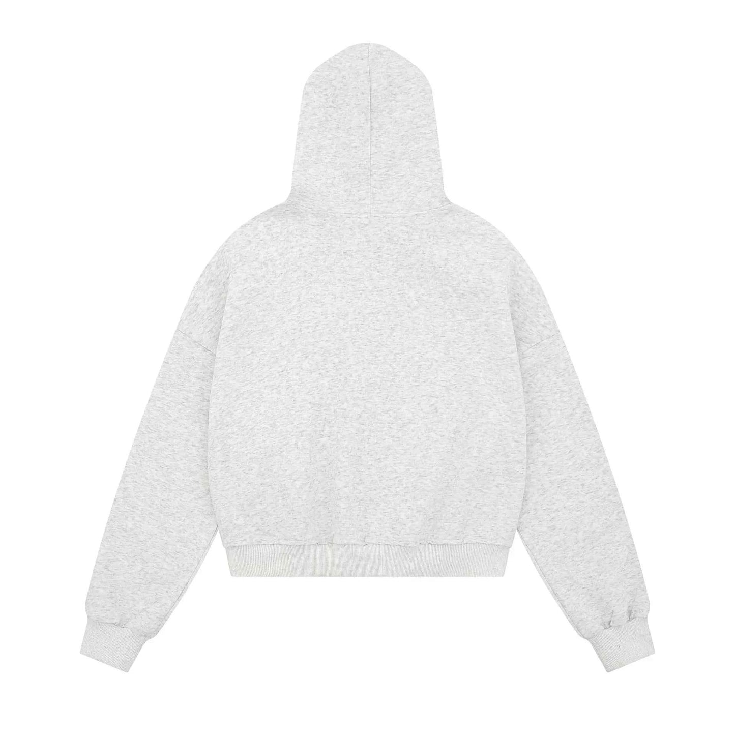 Investment Piece Rhinestone Zip Up Hooded Cotton Sweatshirt