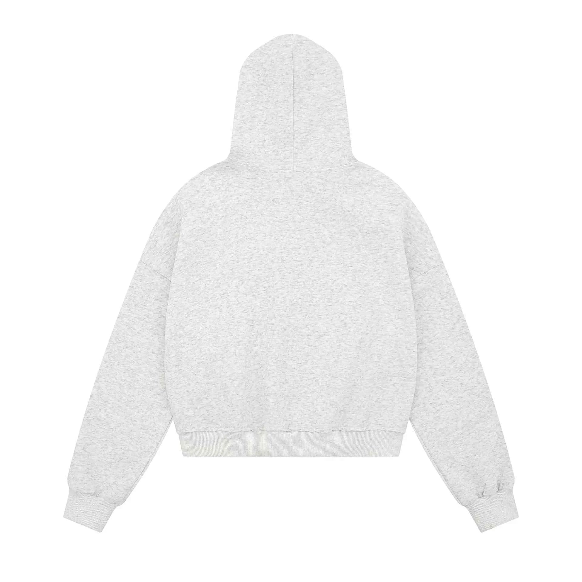 Investment Piece Rhinestone Zip Up Hooded Cotton Sweatshirt