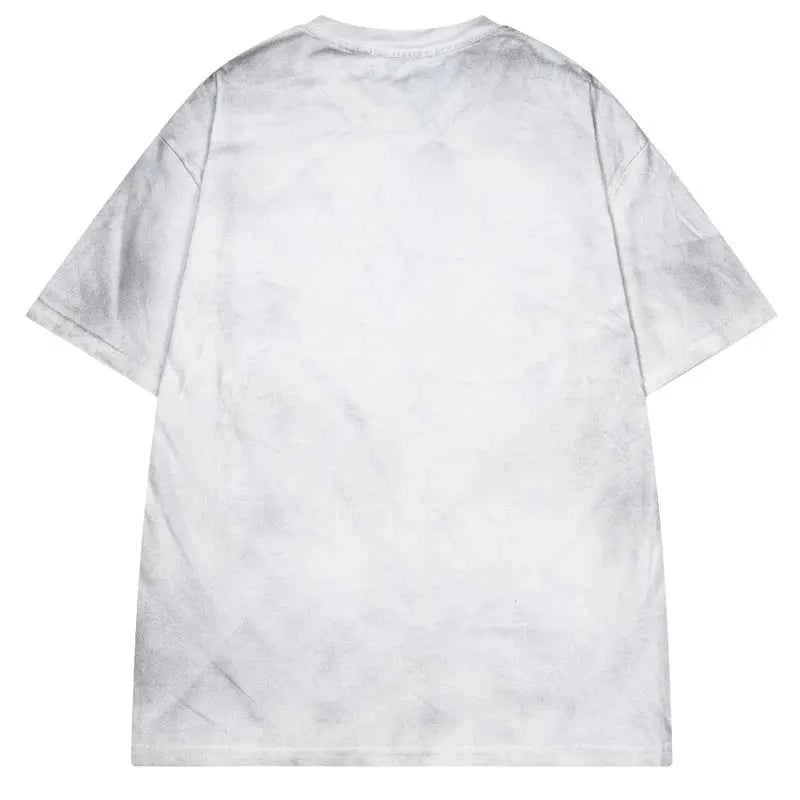 Plush Shadow Graphic Printed Punk Gothic T-Shirt