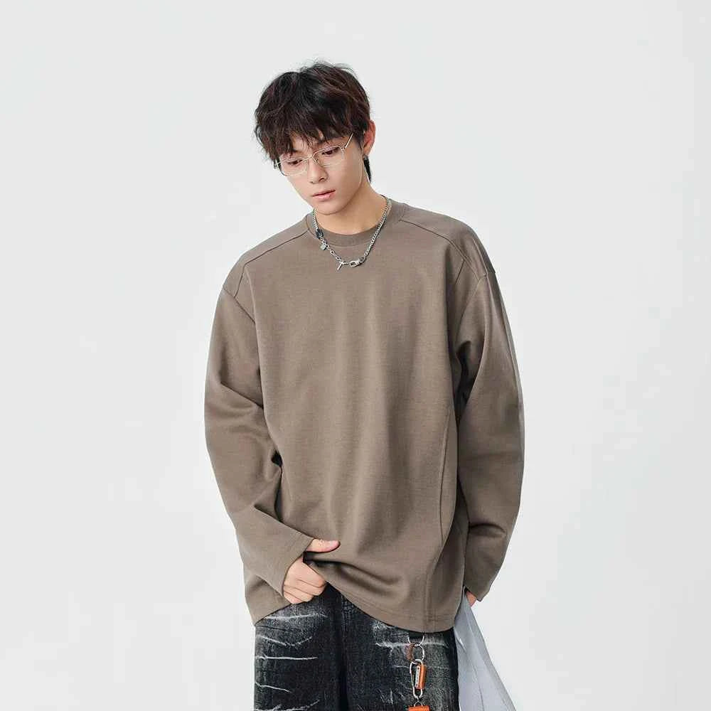 Plush Solid Color Casual Long Sleeve T-Shirt