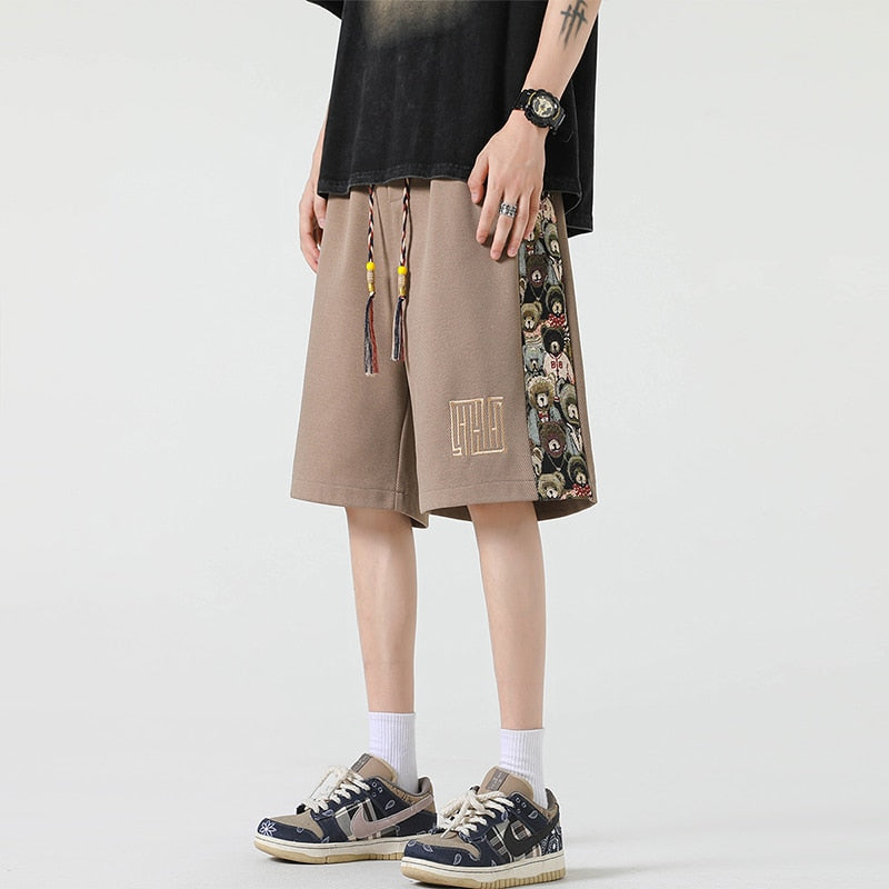 Kawaii Bear Side Patch Baggy Shorts