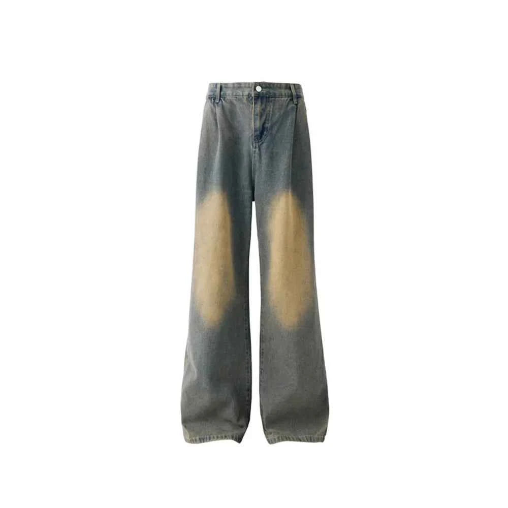 Elevated Solid Color Straight Baggy Jeans